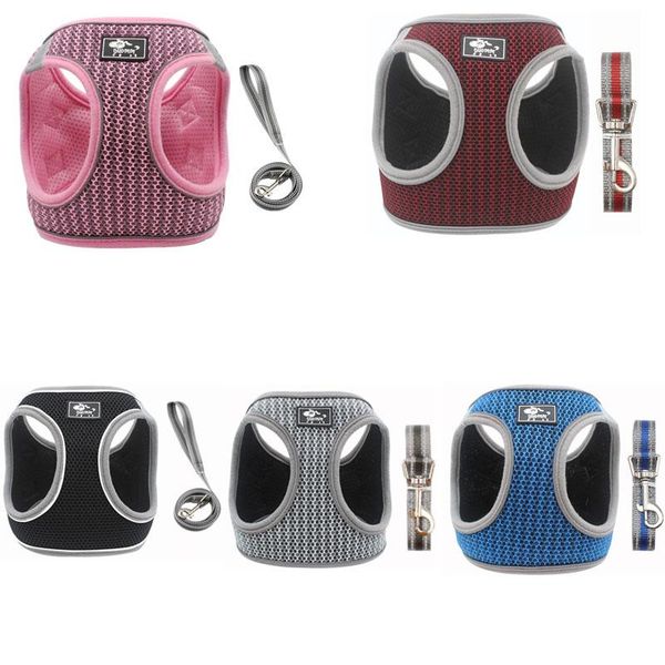 

dog collars & leashes honeycomb breathable harness small 1.5m leash easy control hands tactical vest and set walking training l