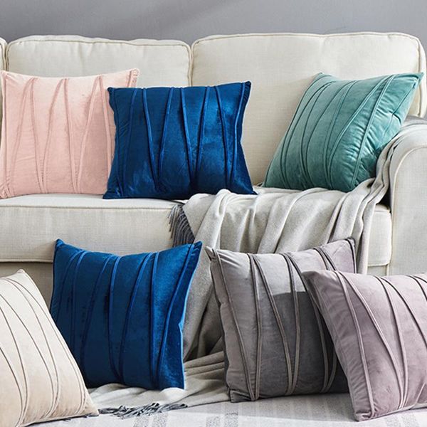 

cushion/decorative pillow velvet stripe decorative hug pillowcase home sofa chair 45x45cm
