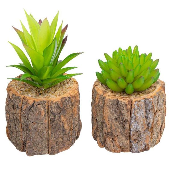 

decorative flowers & wreaths 2pcs lovely simulation succulents mini potted bonsai artificial plant decor ideal gifts for family friends coll