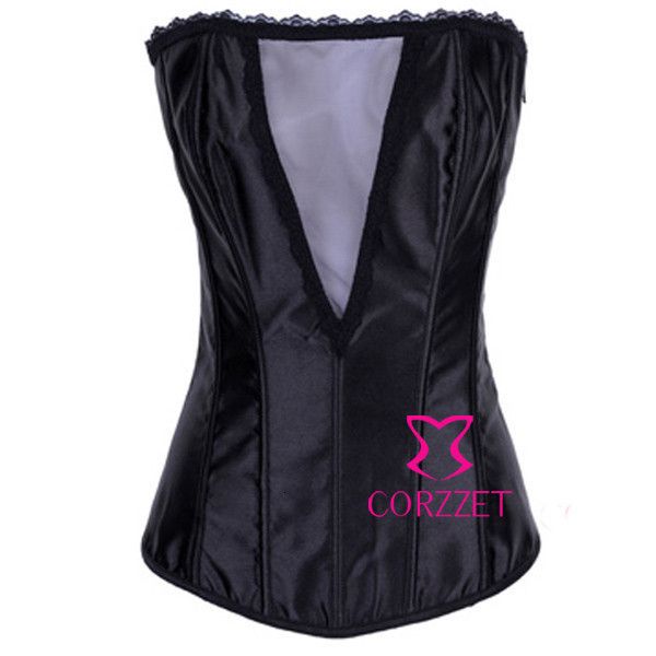 

costumes 2926 rubber bone perspective court body shaping clothes underwear, Black