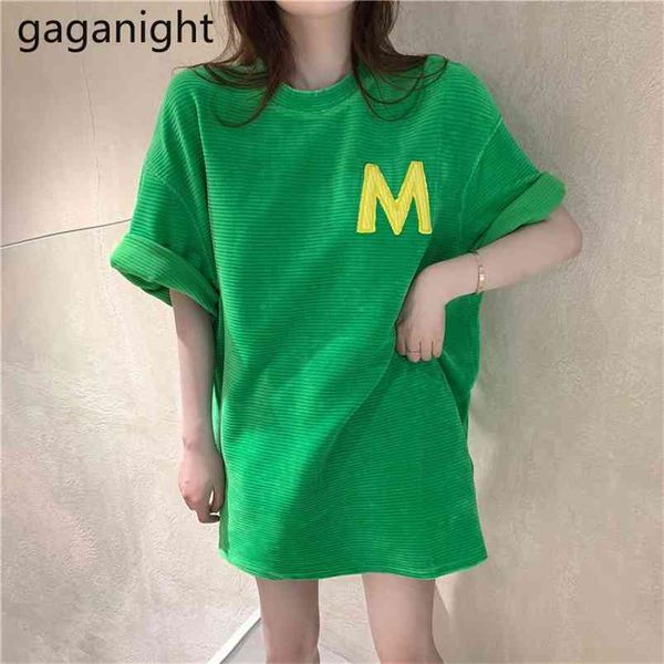 

womens casual loose tshirt summer fashion basic letter printed candy color female short sleeve t-shirts 210601, White