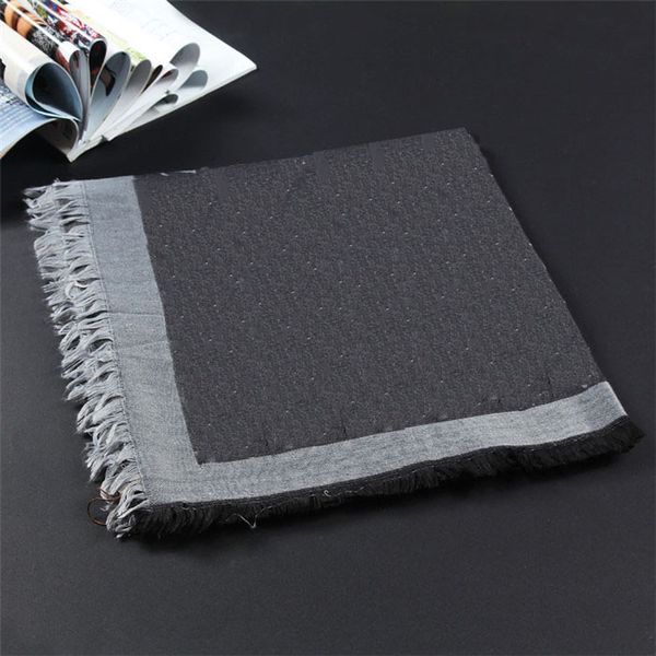 

2021 fashion scarf for women wool silk cashmere letter scarf shawl 18color ladies scarves size 140x140cm without box, Blue;gray
