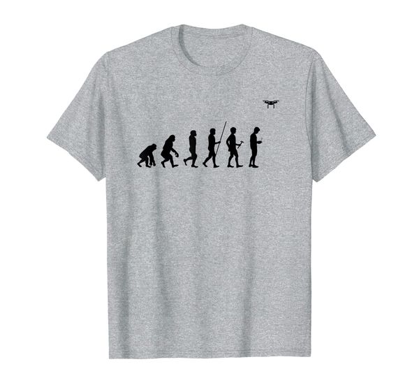 

quadcopter and drone evolution funny t-shirt, White;black