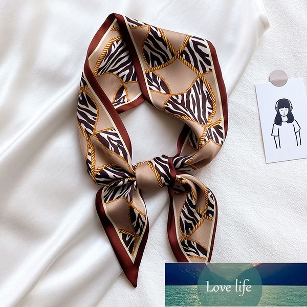 

female spain silk neck scarf luxury leopard gold chain hair tie scarves foulards head band shawls and wraps neckerchief bandanas factory pri, Blue;gray