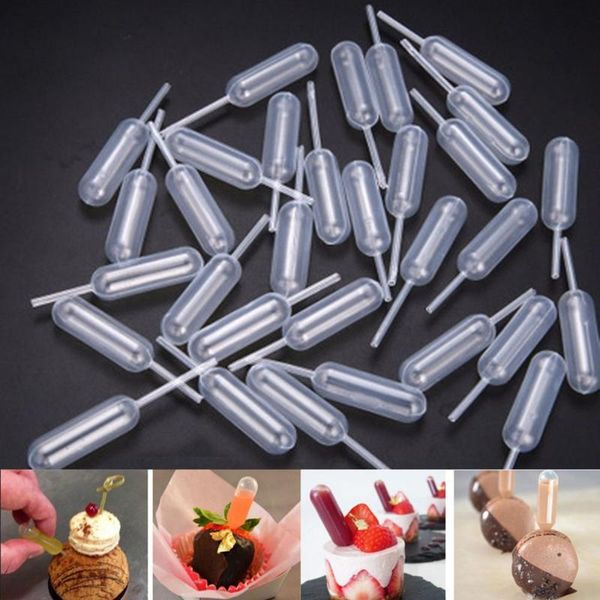 

cake tools cooking torches50 pcs/pack ice cream jelly milkshake droppers straw dropper for disposable injector cupcake dess