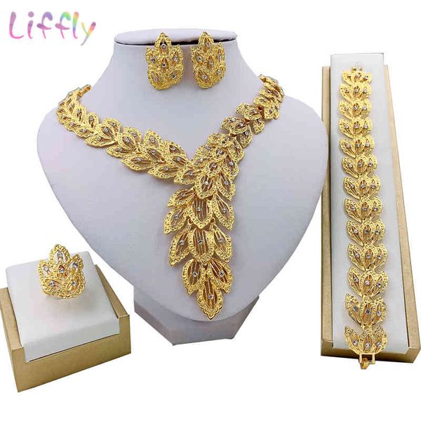 

jewelry sets new african fine necklace earrings bracelet women's nigerian wedding, Black