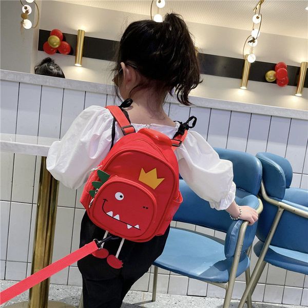 

canvas anti-lost children backpacks kids kindergarten student school bags cartoon animal toddler shoulder backpack for girls boy