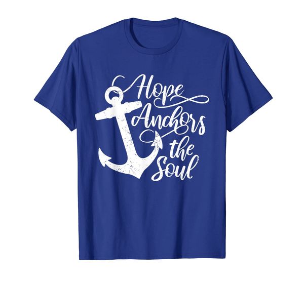 

hope anchors the soul christian bible verse t-shirt, White;black