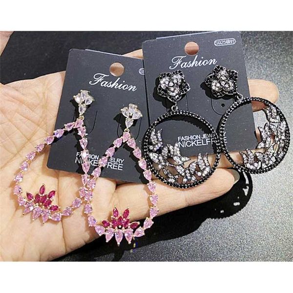 

wholesale 5pcs/lots random fashion diamond crystal jewelry stone more style 925 silver women's earings 17.5bn