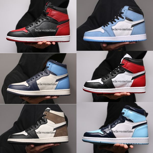 

jumpman 1 high chicago black toe silver shattered backboard away bred banned university blue dark mocha basketball sneakers with big us13,14