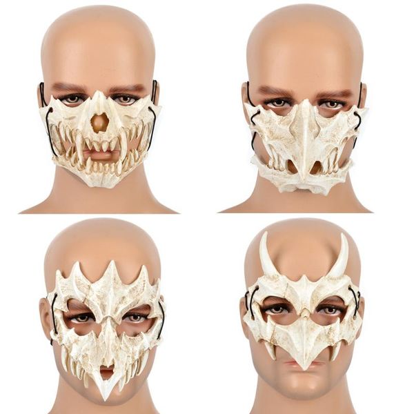 

party masks the japanese dragon god mask eco-friendly and natural pu halloween costume animal tiger tengu yasha prop