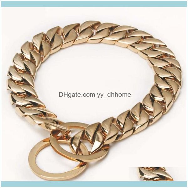 

chains necklaces & pendants jewelrychains betty 15mm 12-32 inch gold tone curb cuban dog collar durable link choker stainless steel chain ne, Silver