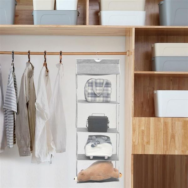 

storage bags multi layers transparent hanging handbag for wardrobe closet dust-proof case wallet big tote bag clothes organizer