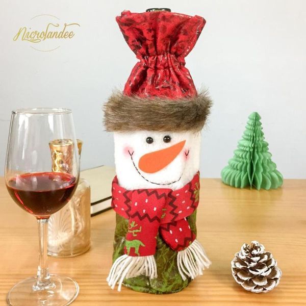 

christmas decorations nicrolandee wine bottle cover snowman stocking gift holders xmas navidad decor yearhome party decoration diy1
