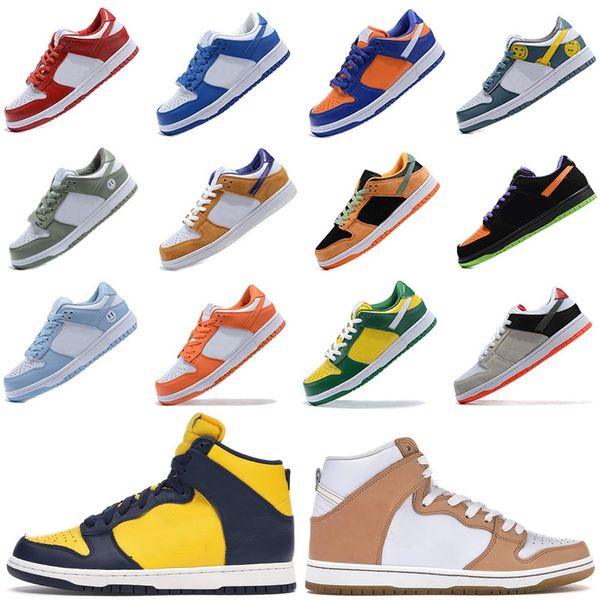 Homens Skater Sapatos Low Cut Kentucky Mulheres Syracuse Mais Novo Casual Hip-Hop Blossom Goldenrod Lemon Twist Cogumelo Chicago Split Cinza Sog Alta Qualidade Running Sneakers