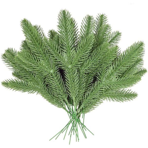 

artificial pine picks pine needle garland christmas fake greenery holiday wreath embellishing decoration,set of 20