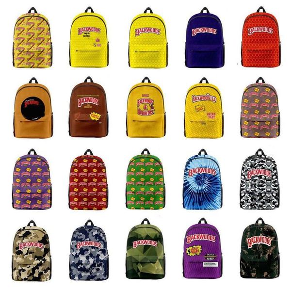 

20 styles backwoods backpack for men boys cigar laptravel school shoulder bag