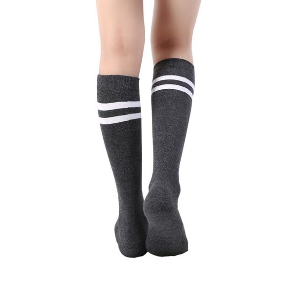 

sports socks autumn winter cotton knitted breathable soft sock medium thick fit for young women girls, Black