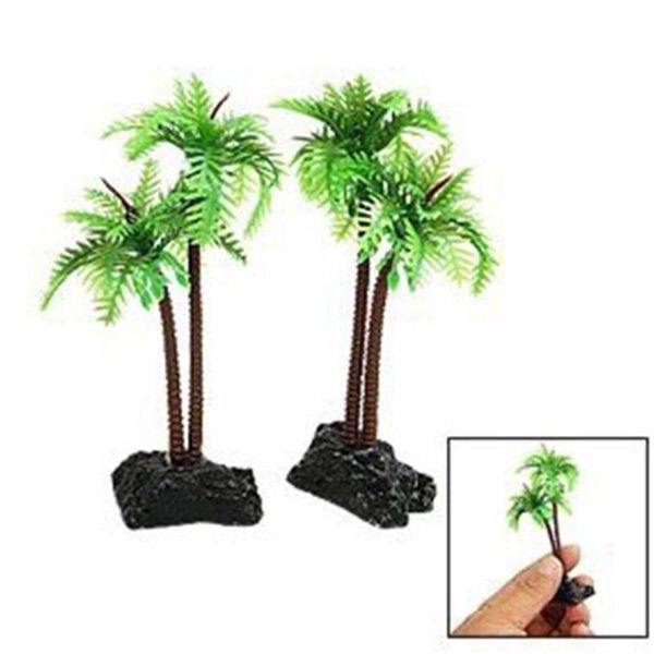 

decorations asypets green plant simulation small coconut tree shape cave landscaping decoration for aquarium fish bowl