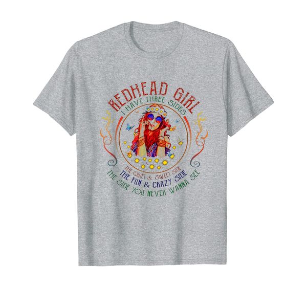 

redhead girl i have three sides shirt t-shirt, White;black