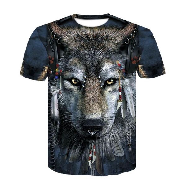 

men's t-shirts fashionable and women's 3dt wolf print short sleeve sports animal crossing horizons hip hop 2021 summer, White;black