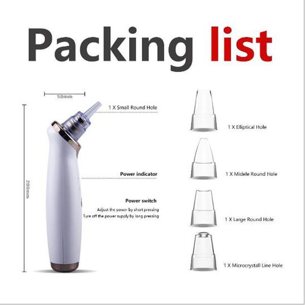 

vacuum pore cleaner electric blackhead remover acne black head blemish remove exfoliating cleansing facial beauty instrument per