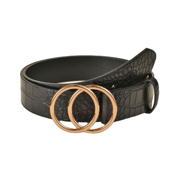 

belts women's belt zebra serpentine double round buckle lady decorates the designer women 3.3cm, Black;brown