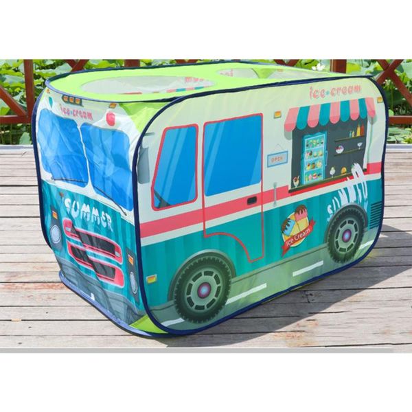 

foldable girls boys kids play tent creative funny playhouse large space ice cream truck indoor outdoor garden toys toy