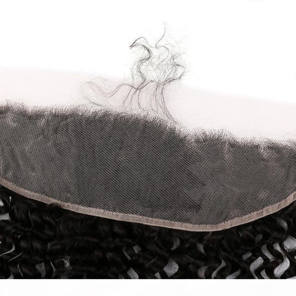 

13x4 ear to ear hd lace frontal closure with baby hair indian human hair extensions curly lace frontal bella hair, Black;brown