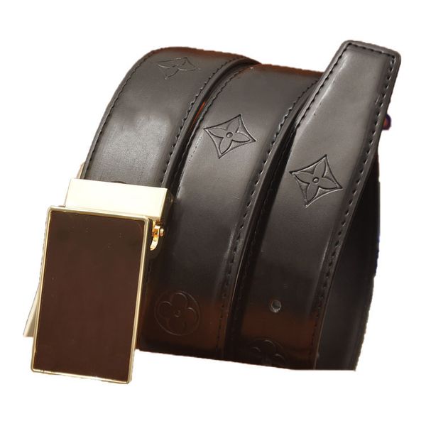 

wholesale belt alo uis vui tt on flat plate with classic tail clip black and gold buttons 3.8cm wide, Black;brown