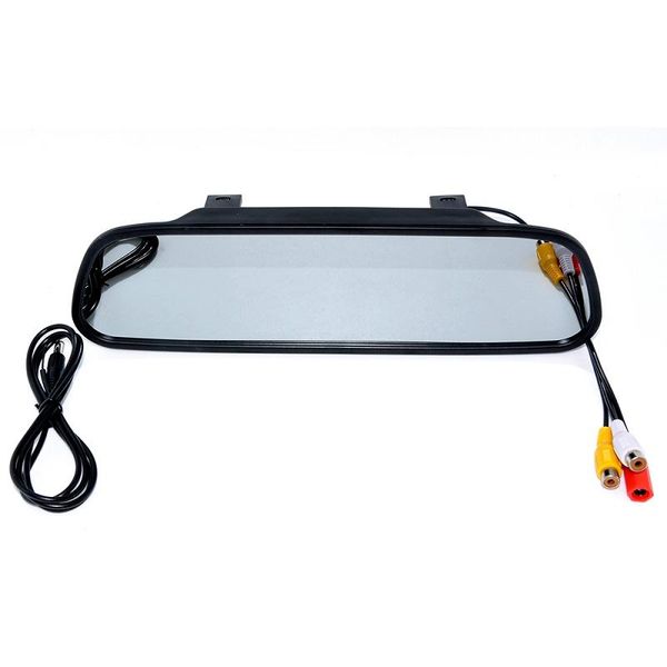 

car video hd ccd auto parking monitor rear view camera led night vision reversing 4.3 inch rearview mirror kit