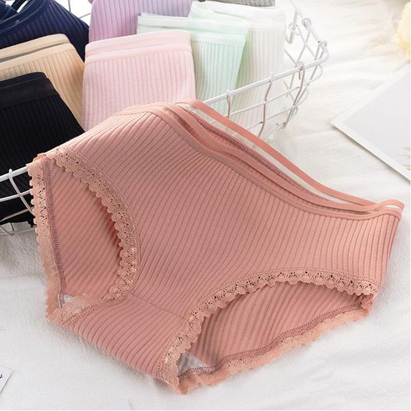 

women's panties 100% cotton for female plus size underwear underpants young girls lingerie briefs comfor pants breathable, Black;pink