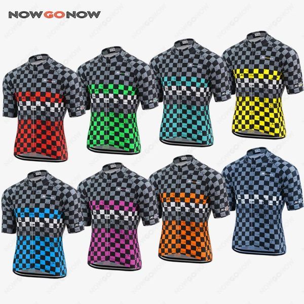 

racing jackets 2021 nowgonow-pro men cycling jersey red yellow orange pink blue gray multicolor summer bike wear clothing maillot1, Black;red