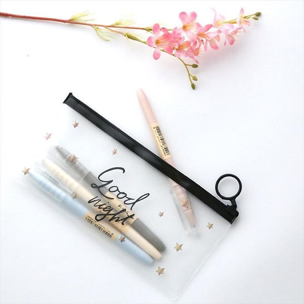 

fashion portable woman cosmetic bag transparent pvc makeup travel zipper toiletry wash pouch toothbrush organizer