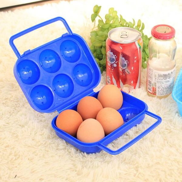

storage bottles & jars portale 6 grids outdoor picnic folding egg case box holder container