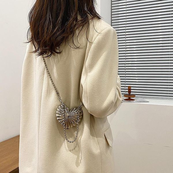 

evening bags fashion shoulder bag retro casual women crossbody female designer metallic small chain white 2021 women's brand