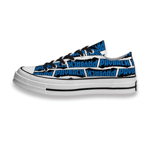 

customization printed shoes music band logo payback sneakers low mens womens skateboard sport footwear diy trainers canvas casual shoese