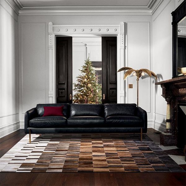 

carpets american style luxury cowhide seamed patchwork carpet, natural cow skin fur carpet for living room decoration office