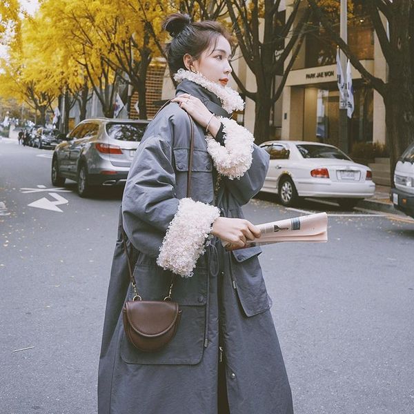 

women's down & parkas winter woman cotton casaul long jacket women autumn korean style womens clothes harajuku jackets casaco feminino, Black