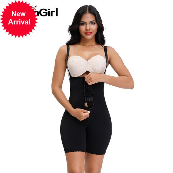 

feelingirl women high body shaper plus size tummy belly waist slimming shapewear open crotch butt enhancer fajas, Black;white