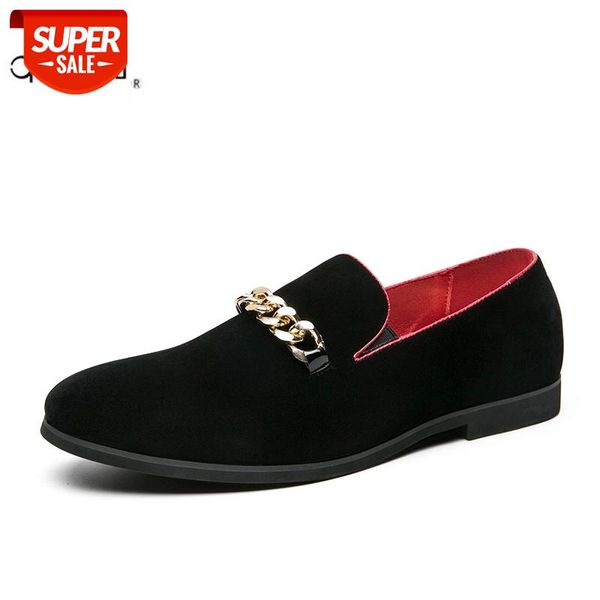 

new fashion gold and metal toe men velvet dress shoes italian mens dress shoes handmade loafers luxury men mules #yu90