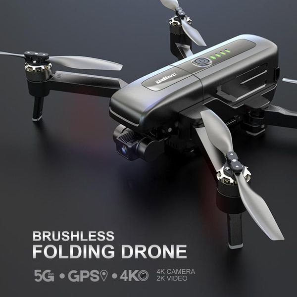 

udirc 4k rc brushless gps drone gps assisted intelligent flight quadcopter 5g fpv transmission 90Â°adjustable lens rc drone