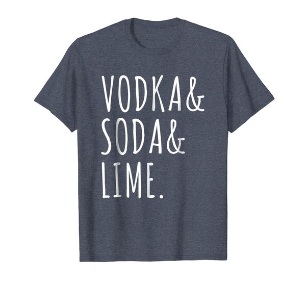 

vodka soda and ice lime t-shirt, White;black