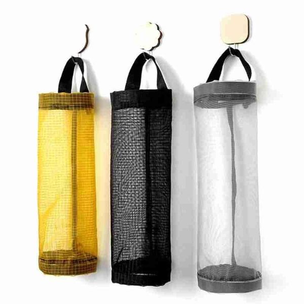 

storage bags 1pc kitchen hanging bag grocery holder wall-mounted organizer garbage home organization