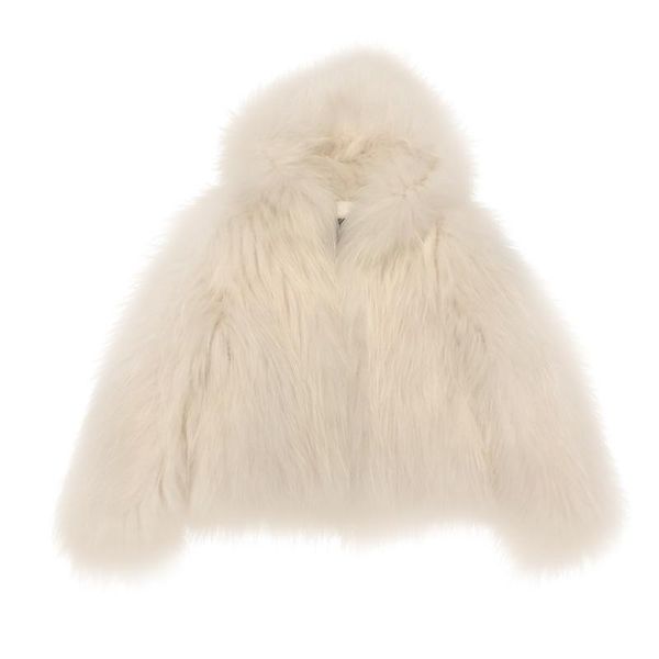 

women's fur & faux hooded natural coats raccoon knitted jackets women real genuine outerwear plus size 4xl 6xl, Black