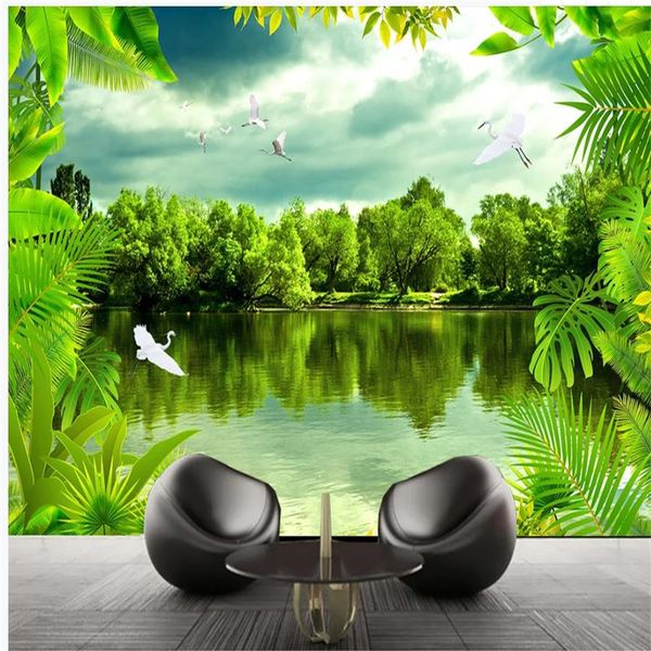 

classic painting wallpaper fantasy forest natural high-definition tv background wall decoration painting