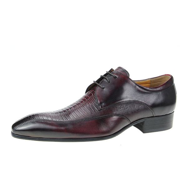 

dress shoes summer mens designer luxury wedding oxford custom genuine leather pointed lace-up zapato s de hombre formal kqwn, Black