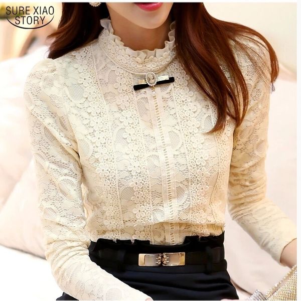 

2021 women and blouses women clothing fashion blusas femininas blouses women shirts crochet blouse lace shirt clothes 999 210225, White