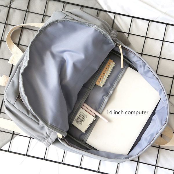 

women backpacks for school teenagers girls blue fresh style embroidery fashion back pack nylon teen bagpack youth