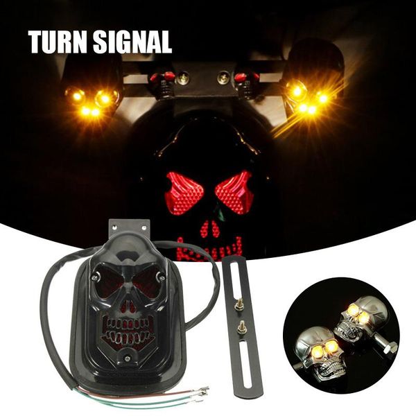 

lamp covers & shades resurrect your motorcycle skull integrated taillight with turn signal rear brake light accessory